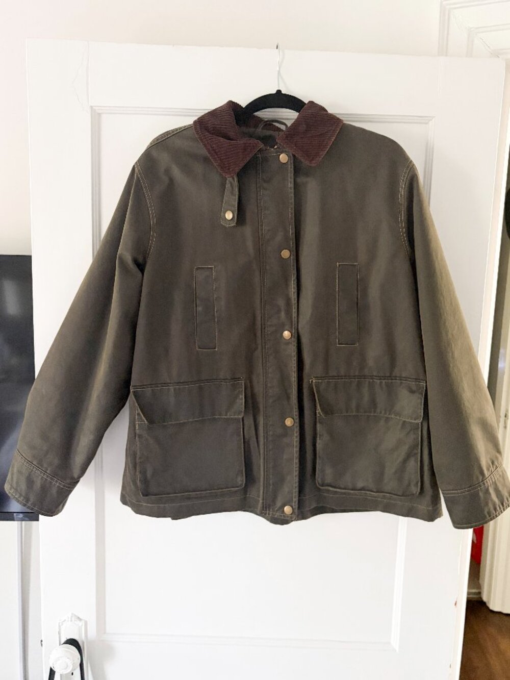 Zara Green Waxed Barn Jacket